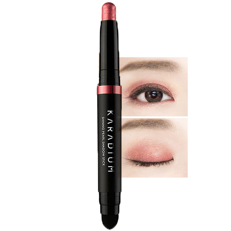 KARADIUM Shining Pearl Smudging Eye Shadow Stick, 1.4 g, #10 Reddish Pink - Image 1
